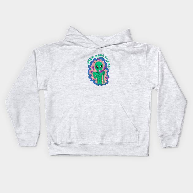 Need More Pizza Kids Hoodie by metafoor